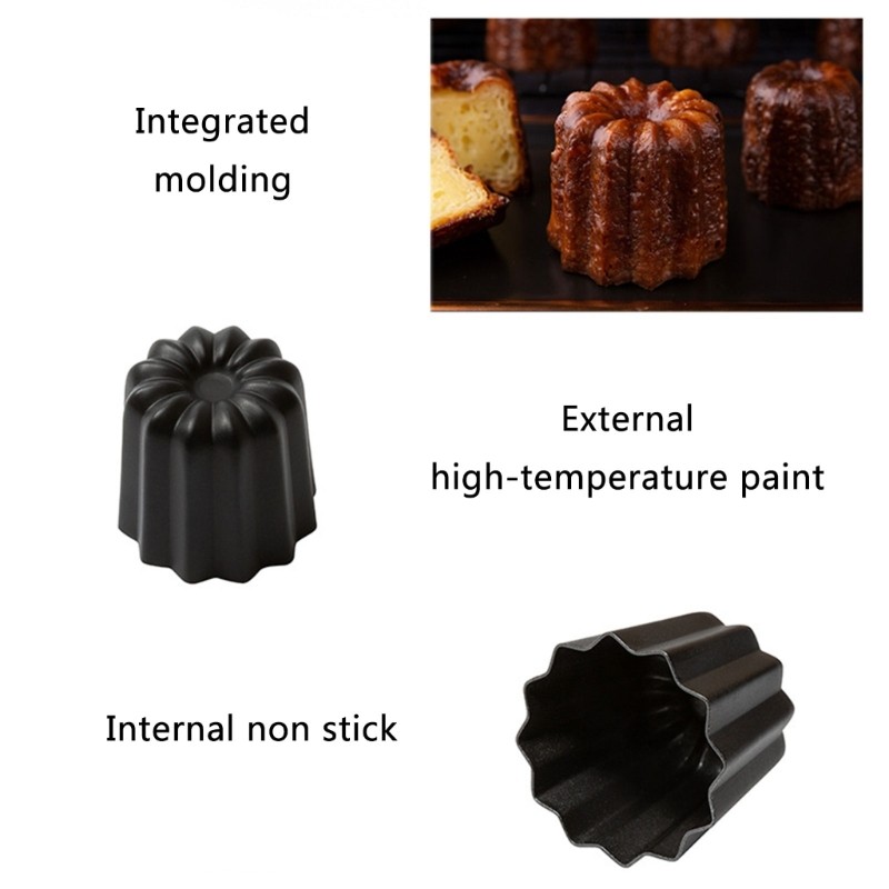 PPY Bộ 6 dụng cụ nướng khuôn hợp kim nhôm cho muffin/kẹo/ngọt, dùng cho tiệc và lớp nướng