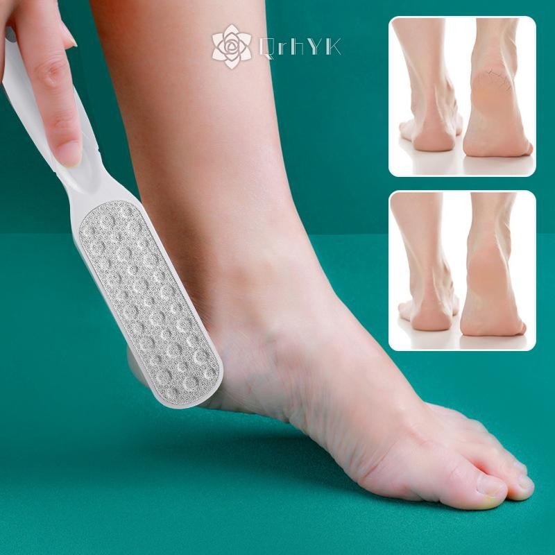 Qrhyk Bàn Chân Hai Mặt Rasp Gót Chân Chà Ban Đá Mài Móng Chân Đế Cạo Gót Chân Calluses Sừng Chân Dụng Cụ Mới