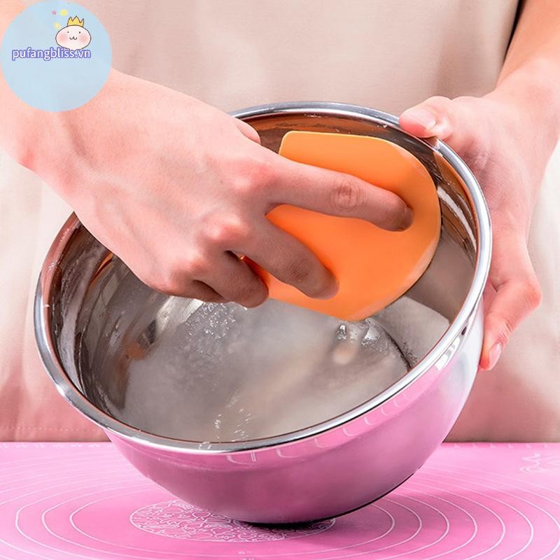 Pufangbliss 1 Cái Dụng Cụ Cạo Nhà Bếp Thìa Linh Hoạt Cạnh Phẳng Trộn Bột Cắt Cho Pizza Bánh Ngọt Trang Trí Bánh Đóng Băng Bánh Mì Nướng Fondant VN