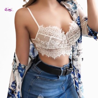 Áo lót nữ không tay xuyên thấu Áo Crop top
