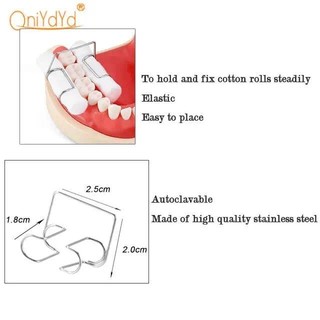4 Miếng Dán Bông Nha Khoa Cuộn Kẹp Thép Không Gỉ Autoclavaable Cotton Giữ Khử Trùng Nha Khoa Phòng Khám Supplie Dụng Cụ