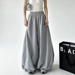 S-3XL Xuân Thu Kích Thước Lớn Culottes Nữ oversize Siêu Mỏng Hơn Nhìn Bao Da Thịt Cực Dài Phiên Bản Hàn Quốc a-Line Thường Ngày Lười Đơn Giản Đi Lại Rời Bloomers Quần Ống Rộng Quần Bud Quần Eo Cao Quần Dài