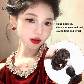 Luimo Tóc Giả Xoăn Bun Lông Tơ Sống Động, Co Giãn, Đuôi Ngựa, Tạo Kiểu, Phần Tóc Nối Cho Nữ SBS