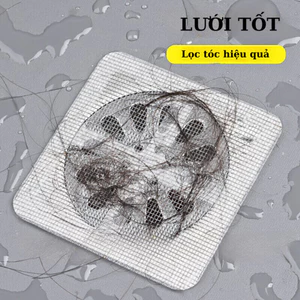 10 Miếng Lưới Lọc Rác Chống Tắc Set Lọc Rác Nhà Tắm Miệng Cống Thoát Nước Chặn Côn Trùng 10x10cm-GIOVA