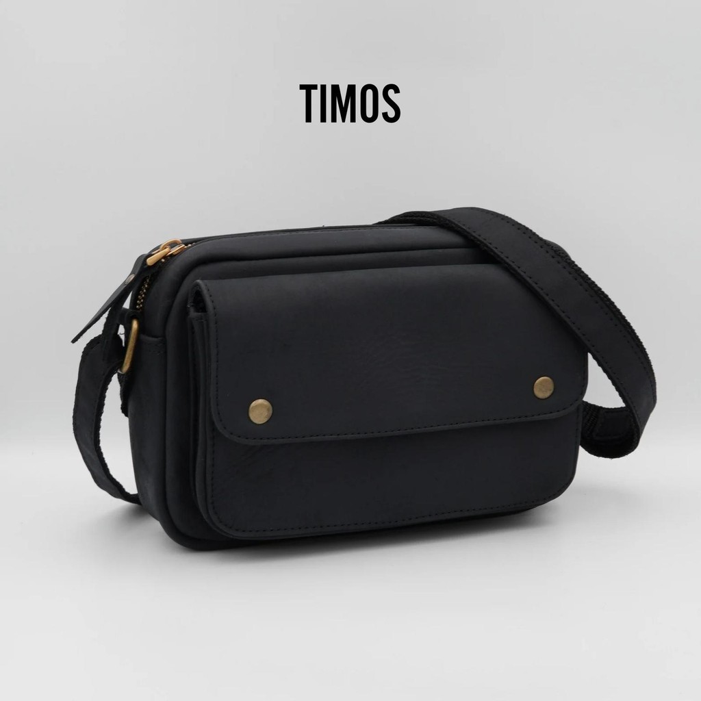 [ Da bò thật ] Túi đeo chéo nam DB16, da bò sáp cao cấp. Kích thước 23 × 14 × 8 cm