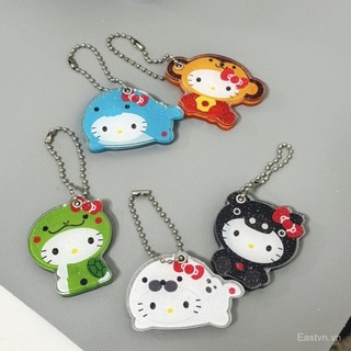 [Mặt dây chuyền] Gương HelloKitty Phong cách thời trung cổ Dễ thương Mặt dây chuyền trái tim cô gái di động có giá trị cao Gương trang điểm cầm tay PF2U