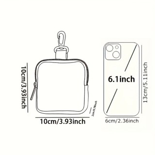 Ví WOAY, Ví da nhân tạo in hình mèo, Túi lưu trữ dây kéo Mini chống nước di động Quà tặng bạn bè