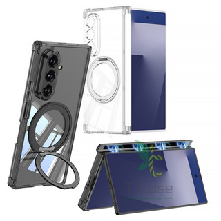 Chân đế 360° Ốp lưng có thể xoay được Túi khí từ tính Samsung Galaxy Z Fold 7 Hing Vỏ silicon mềm hoàn toàn
