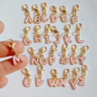 1 Móc Monogram 26 Charm Bảng Chữ Cái Kim Loại Vàng Thanh Lịch Với Khóa Tôm Hùm, Thẻ Chìa Ban Đầu Bền Đẹp Cho Ví - Dễ Thương