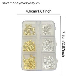 [savemoneyeveryday] 6 Lưới / Hộp Mix Vàng Bạc Nĩa Thìa Bộ Đồ Ăn Hợp Kim Móng Tay Nghệ Thuật Kim Cương Giả Trang Trí Làm Móng Tay Chữa Bùa Phụ Kiện [vn]