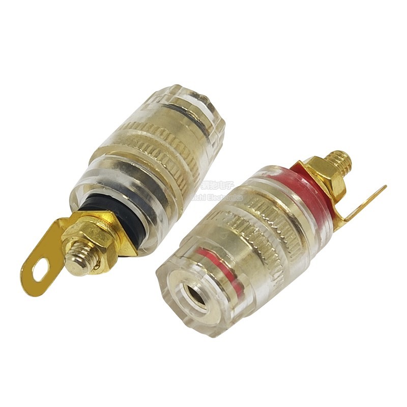 M4 * 33 Đồng Nguyên Chất Mạ Vàng 4MM Chuối Cắm Ổ Cắm Bộ Khuếch Đại Công Suất Âm Thanh Pha Lê Thiết Bị Đầu Cuối Bài Loa