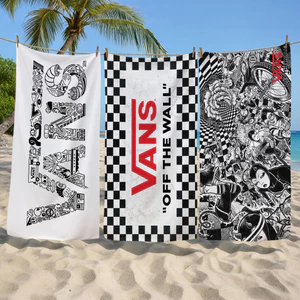 Giày Art Vans Logo Khăn tắm vách ngăn, Khăn tắm bể bơi đi biển, Quà tặng kỷ niệm sinh nhật