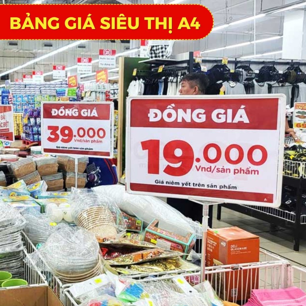 Bảng Sale Khung Mica Để Bàn A4 Hai Mặt Chữ T - Giá Đỡ Bảng Khuyến Mãi, Menu, Thông Báo Trưng Bày Đa Năng