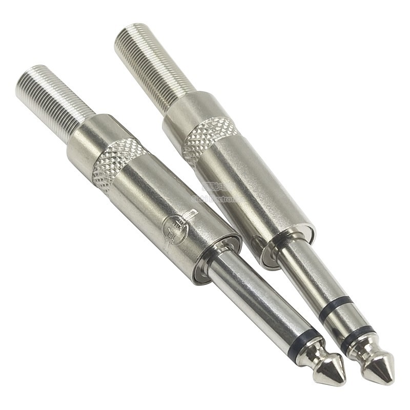 Micro 6.35MM Big Three-Core / Two-Core 6.5 Đầu nối âm thanh Lụa Hàn âm thanh đơn / phích cắm hai kênh