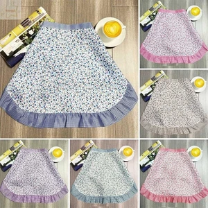 Tạp dề nửa AWNGD, Tạp dề thắt lưng ren mỏng, Trang phục hầu gái Tạp dề nửa eo ngắn thoáng khí Nhà bếp