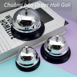 Chuông báo order halo haloo (cỡ lớn,trung, bé, hàng inox hịn)