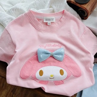 Mùa Hè Phong Cách Mới Cotton Nguyên Chất Trẻ Em Hoạt Hình Áo Thun Tay Ngắn Bé Gái Bé Mèo Dễ Thương Top