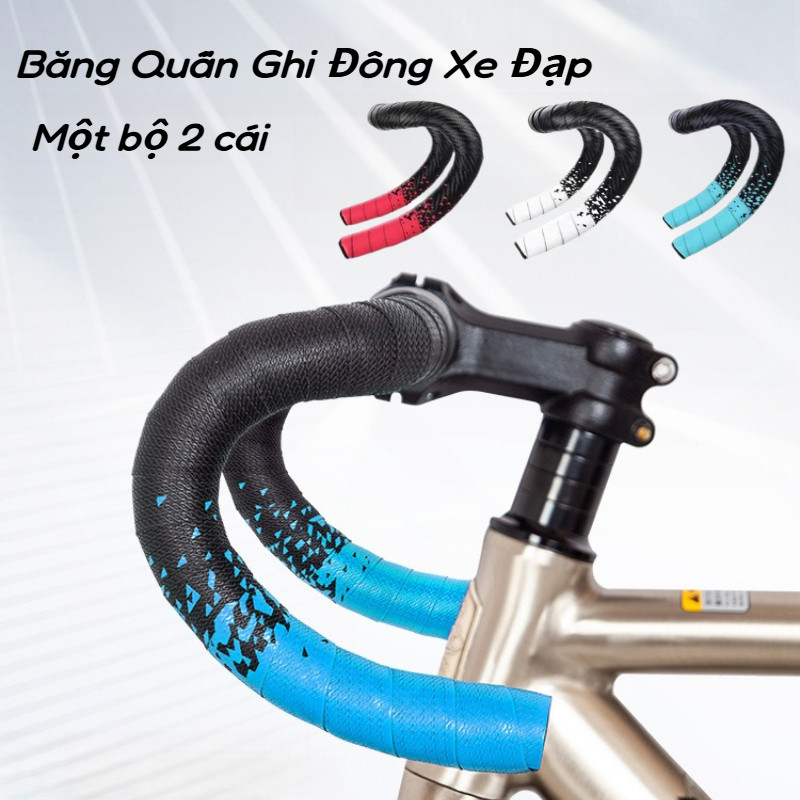 Băng Quấn Ghi Đông Xe Đạp,1 Cặp Băng Quấn Tay Lái Xe Đạp Chống Rung Chống Trượt