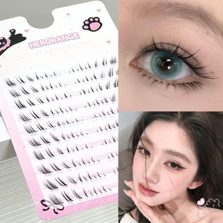 4-7mm Thực Tế Dưới Lông Mi Phân Đoạn Truyện Tranh Mi Cụm Cho Thời Trang Khiêu Vũ Đám Cưới