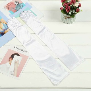 Găng tay retro satin co giãn, phụ kiện thời trang cho cô dâu và cosplay
