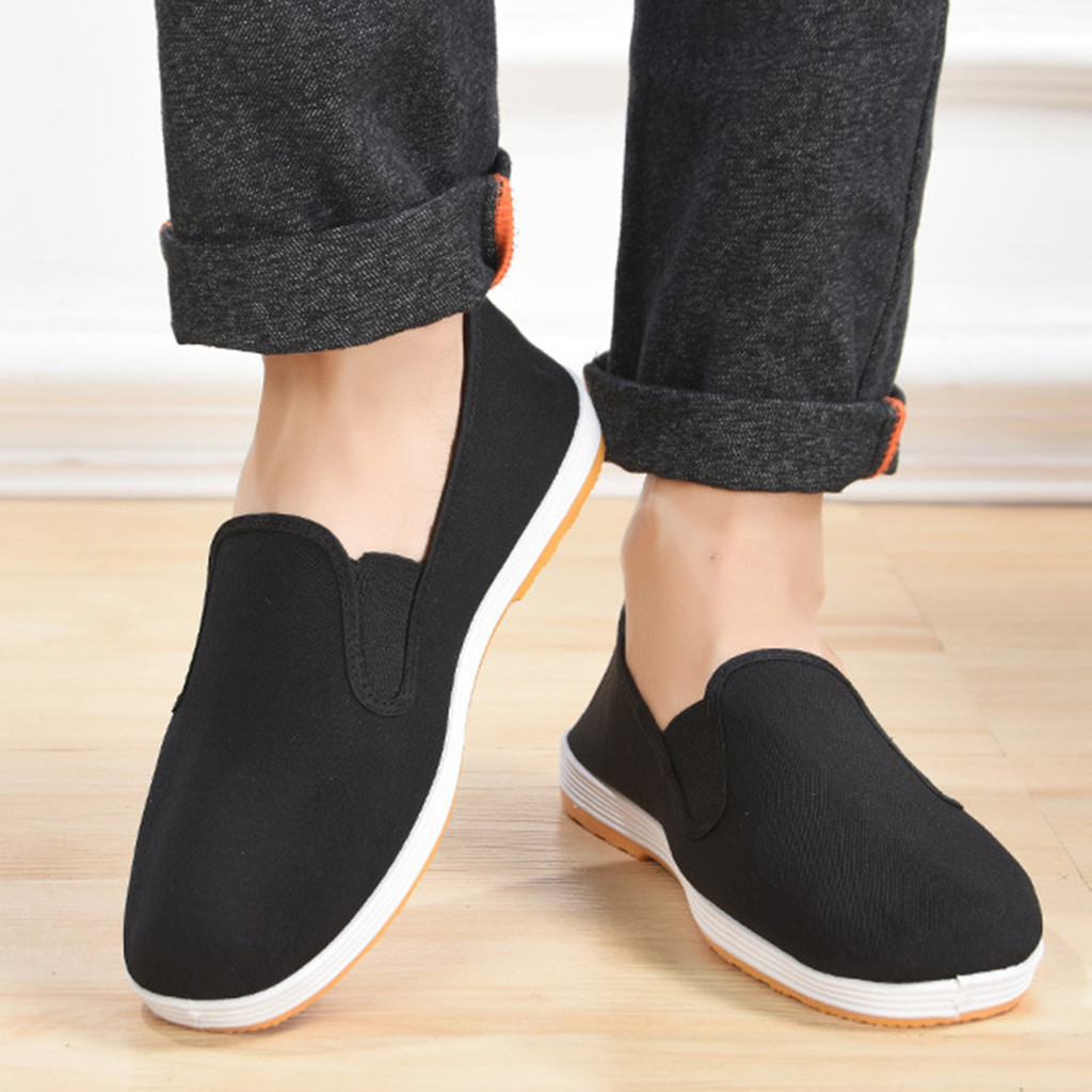 Unisex Slip On Giày Vải Truyền Thống Trung Quốc Kung Fu Giày Bắc Kinh Cũ Dành Cho Nam Nữ