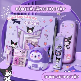 Set Quà Tặng Văn Phòng Phẩm Màu Tím Cute - Bộ Đồ Dùng Học Tập Cao Cấp, Tiện Lợi Cho Khai Giảng/Sinh Nhật Bé