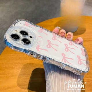 Ins Style Màu Hồng Xanh Nơ Ốp Lưng Điện Thoại Redmi Note 14 13 12 Pro Plus Turbo 11 Pro Plus 11S 11T 10 Pro 10T 9T Turbo 4 Pro 3 A4 A3 Pro 10A 9 9C 5G 4G Sóng Trong Suốt Mềm Vỏ chống sốc