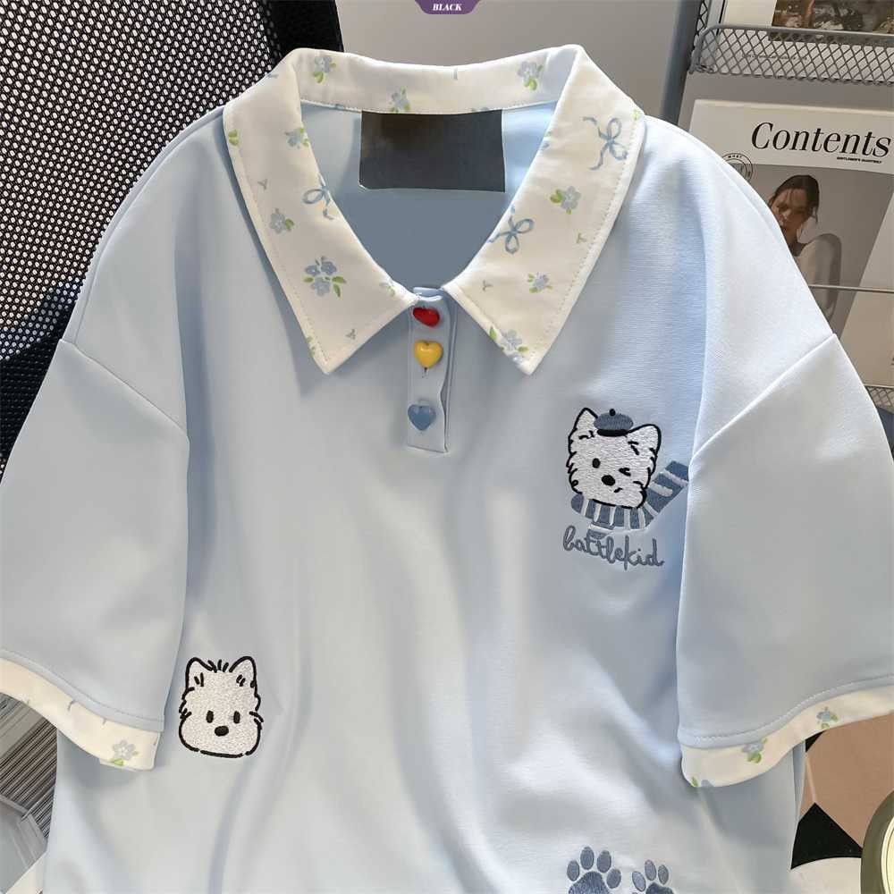 Áo Thun Slouchy Hoa Chắp Vá, Thời Trang Hè Cho Nữ