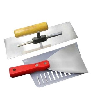 Thép không gỉ Trowel Scraper Putty Tool Trowel Putty Knife Ash Knife Mason Xi măng Bộ sưu tập Cạp Thìa Tro Dao