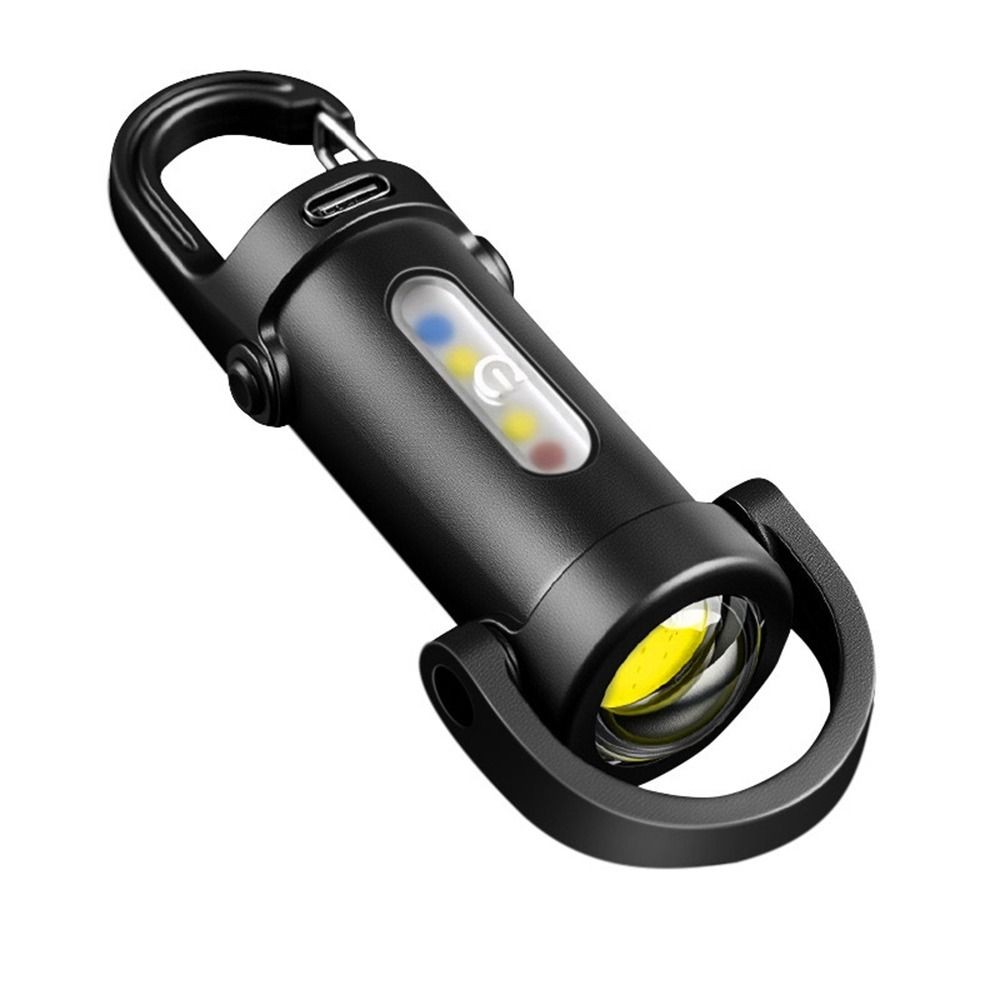 Đèn pin móc khóa ESSENCEH, COB LED sạc USB, mini di động, đèn đỏ/xanh, dùng cắm trại, tìm kiếm, đi bộ