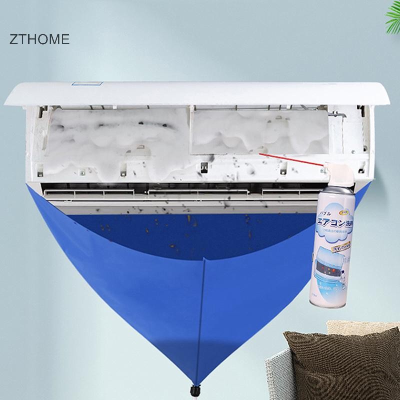 ZTHOME 100cm Vỏ làm sạch mã hóa không khí Túi nhựa PVC Bụi dày có ống nước Trang chủ 1-1.5P Chia điều hòa không khí Dụng cụ HOT