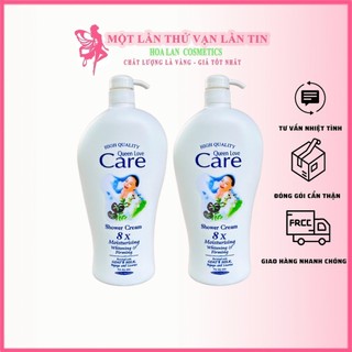[combo 2 chai] Sữa Tắm Dê 8x White Care 1200ml