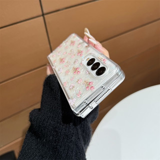 Samsung Galaxy Z Fold7/6/5/4/3 vỏ họa tiết hoa tulip hồng