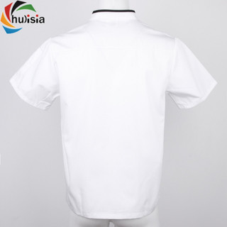 chulisia FAKEME Áo khoác đầu bếp ngắn tay Trang phục bồi bàn Nhà hàng nhà bếp
