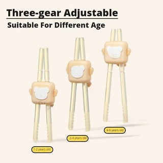 [SUFO] Đũa tập cho bé 1-6 tuổi có hộp | Chất liệu ABS, miệng hổ điều chỉnh | Tháo rời, giặt được