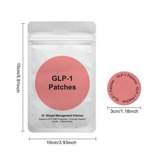 EBINLANDS 30 Cái / túi Miếng dán định hình cơ thể GLP-1, Bỏng Nhẹ nhàng Miếng dán chăm sóc hỗ trợ nóng giảm béo lâu trôi, Hiệu ứng giảm béo lâu trôi Dụng cụ làm đẹp Miếng dán quản lý trọng lượng