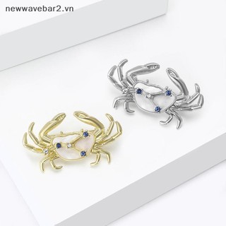 Phụ Kiện Trang Sức Cung Hoàng Đạo Thanh Lịch - Hình Con Cua Sáng Tạo, Kim Cương Giả, Trâm Cài Chân Nam Nữ