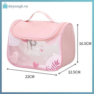Deyangk Túi Đựng Mỹ Phẩm Di Động Nữ Lưu Trữ Du Lịch Vệ Sinh Tổ Chức Nữ Chống Thấm Nước PVC Wash Kit Dây Kéo Trong Suốt Hộp Đựng Trang Điểm VN