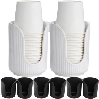 Giá để đồ cốc dùng một lần Thiết thực tinh tế Giá đỡ cốc đôi bằng nhựa Hộp đựng cốc trưng bày đứng tổ chức Đồ dùng nhà bếp 1 cái đa năng nhỏ gọn đơn giản chắc chắn phù hợp dùng cho gia đình căn hộ văn phòng và không gian nhỏ