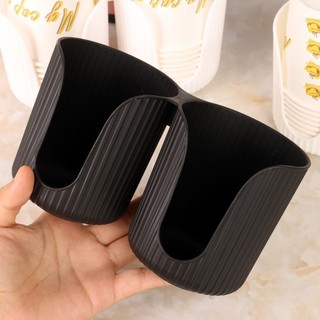 Giá để đồ cốc dùng một lần Thiết thực tinh tế Giá đỡ cốc đôi bằng nhựa Hộp đựng cốc trưng bày đứng tổ chức Đồ dùng nhà bếp 1 cái đa năng nhỏ gọn đơn giản chắc chắn phù hợp dùng cho gia đình căn hộ văn phòng và không gian nhỏ