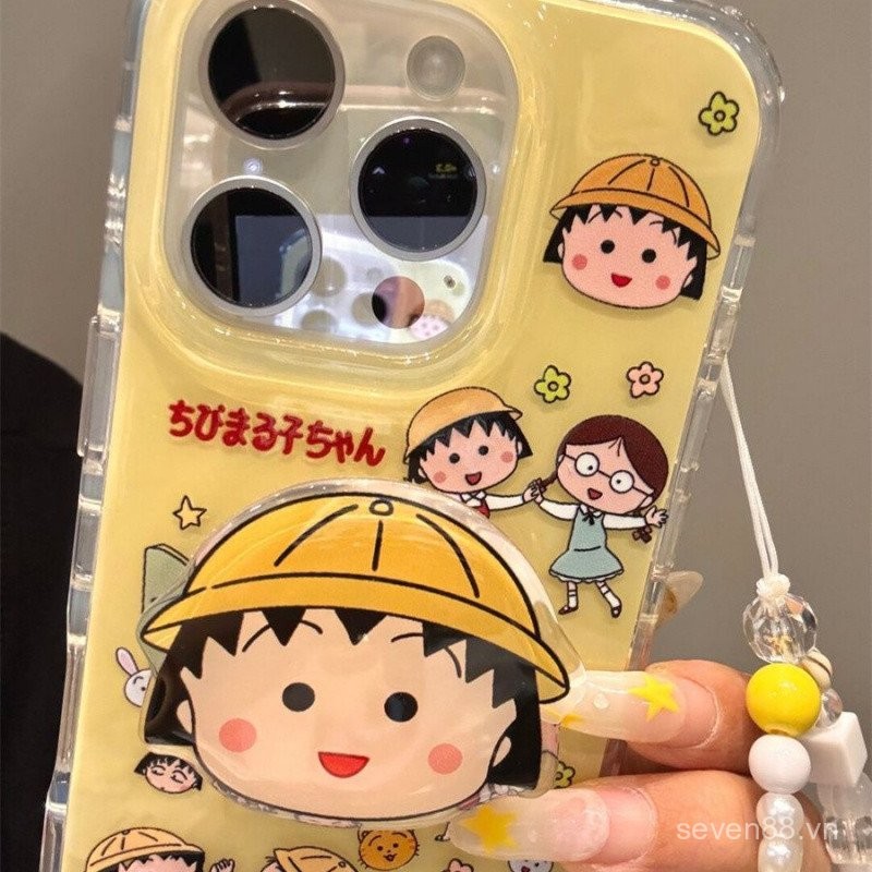 Ốp Điện Thoại Thích Hợp Cho iPhone Cherry Maruko 17 / 16 / 15promax / 14 Phong Cách Mới 13 / 12 / 11pro Niche xsmax / xr Sáng Tạo Chống Sốc Lỗ Lớn Bao Gồm Tất Cả BO1U