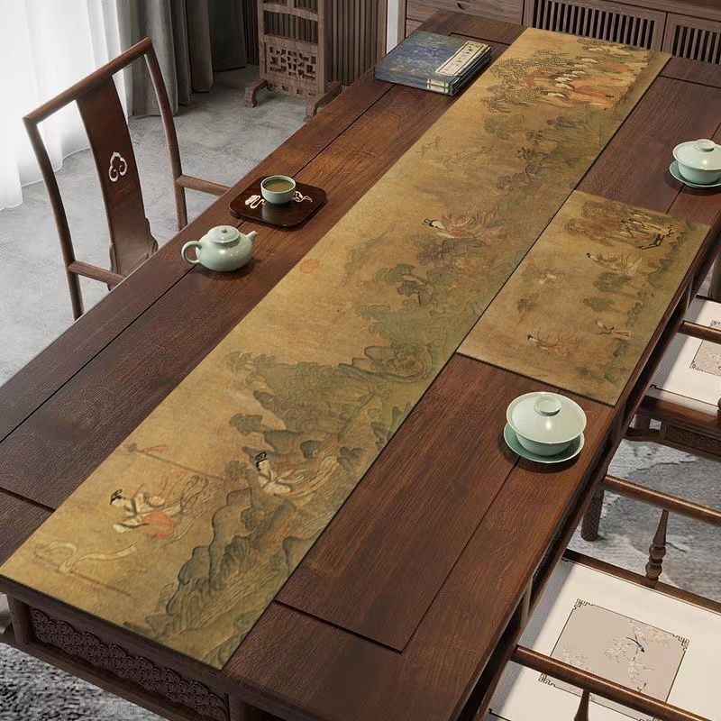 Khăn trải bàn chống trơn trượt, thấm hút nhanh, chất liệu diatom bùn, nhanh khô, dùng cho bàn trà, thiền