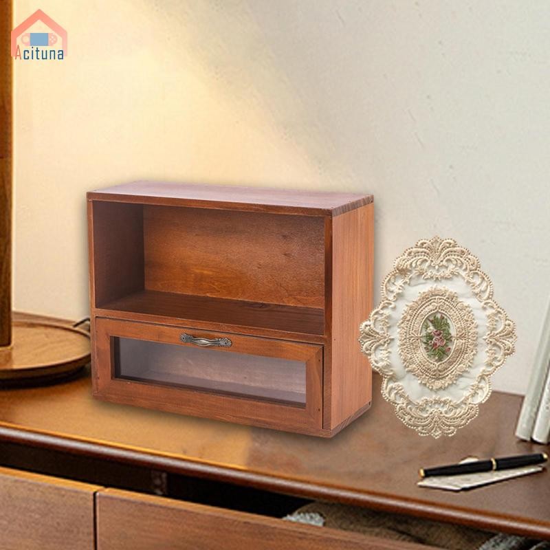 Tủ Bảo Quản Bằng Gỗ Có Ngăn Gỗ Đa Năng Kệ Trang Điểm Cổ Điển Để Bàn Sắp Xếp Cho Phòng Tắm Văn Phòng Tại Nhà