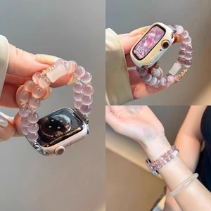 Dành Cho Apple Watch Ultra 2 series 10 9 8 7 6 SE 54321 Dây Đeo Đính Hạt Cho iWatch Thể Thao Co Giãn Vòng Tay 49mm 45 44 40 41mm