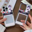 Ibumpers Vintage Hợp Thời Trang Polaroid Họa Tiết DIY Khung Ảnh Trong Suốt Ốp Điện Thoại Cho iPhone 12 13 14 15 16 Pro Max 2IN1 Ốp Lưng PC Cứng Dày Khung Chống Sốc