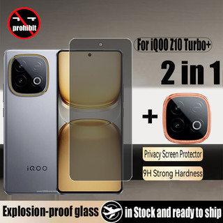 Kính cường lực chống gián điệp 2 trong 1 iQOO Z10 Turbo Plus Bảo vệ màn hình riêng tư cho VIVO Z10 Turbo + Turbo Pro 5G Phim bảo vệ kính chống va đập và phim ống kính máy ảnh