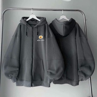 TỔNG HỢP CÁC MẪU Áo khoác nỉ nam nữ  unisex size free, dành cho người 45-75kg XÁM ĐẬM-