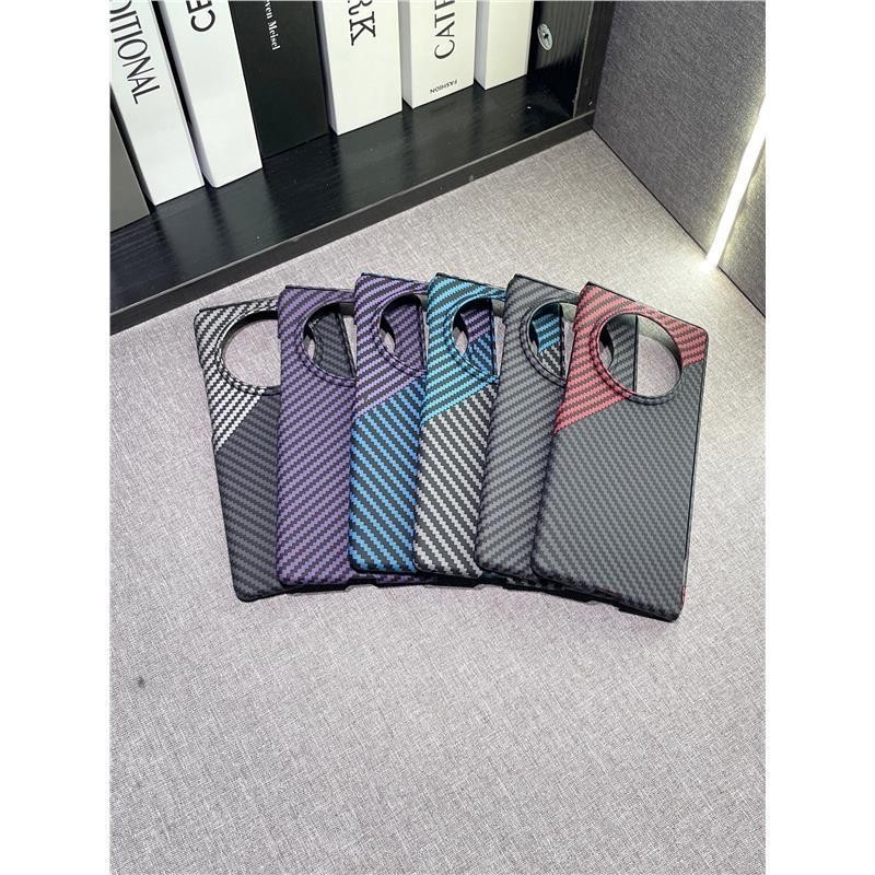 Dành Cho VIVO X Fold 5 3 Pro Ốp Lưng Họa Tiết Sợi Carbon Thời Trang PC Thân Thiện Với Da Chống Rơi Dành Cho VIVO X Fold5 3Pro Funda