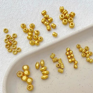 Bao bảo quản màu cát mờ, hạt bí ngô lỗ thẳng, phụ kiện DIY trang sức thủ công làm vòng tay, vòng cổ