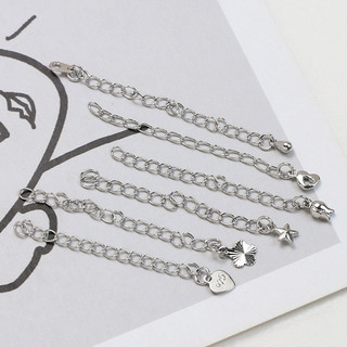 Mạ Đồng Thật Vàng Trắng Đơn Giản Ngọt Ngào Mặt Dây Xích Đuôi DIY Handmade Trang Sức Vòng Cổ Đuôi Phụ Kiện Chất Liệu